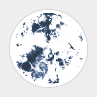 Navy blue and white Storm - Tie-Dye Shibori Texture Magnet